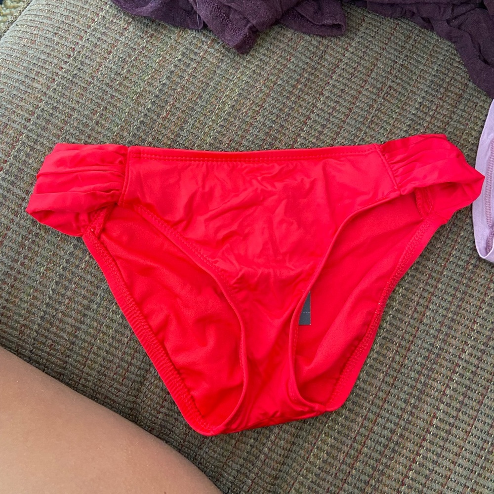 Red bathing suit bottoms